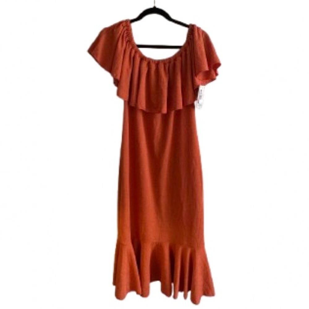 NWT LuLaRoe Coral Cici Ruffle Dress -Size L